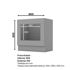 Balcao Henn 80  Forno Embutir Americana