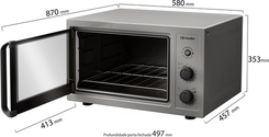 Forno Eletrico Mueller Mfb50B 50L Titanio