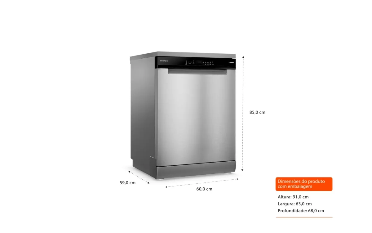 Lava Louca Brastemp Blf60Ar Cinza 14 Servicos