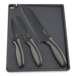 Conjunto Facas E Tabua Black E Decker 4Pcs Revestimento Antiaderente