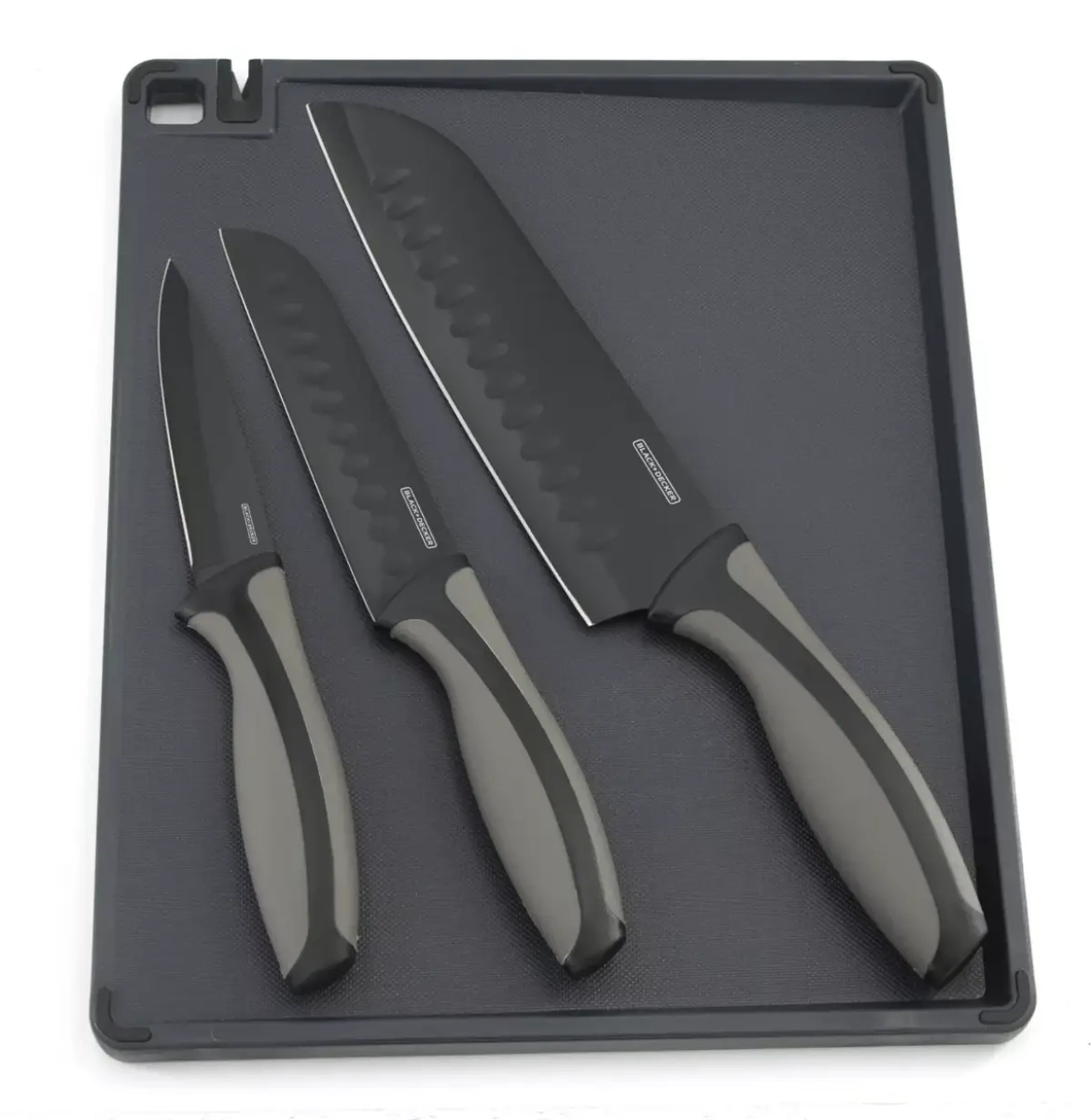 Conjunto Facas E Tabua Black E Decker 4Pcs Revestimento Antiaderente