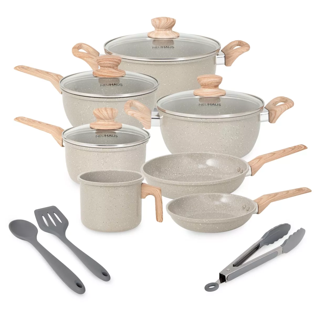 Conj Panela 10Pcs Revest Ceramico Marble Life Light Grey Cz