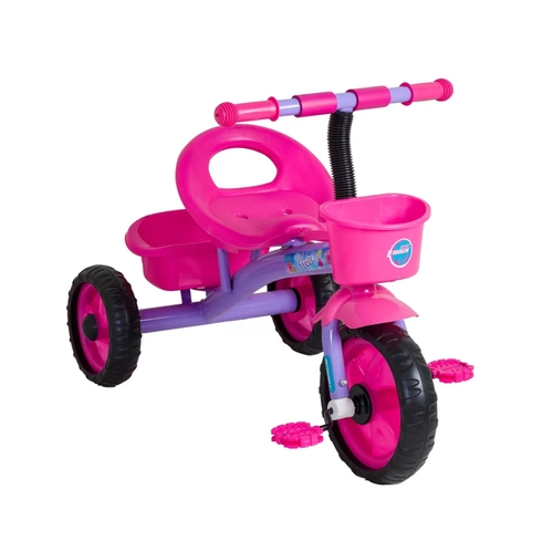 Triciclo Infantil Tk3 Com 02 Cestas Kid Track Li Lilias Pinky