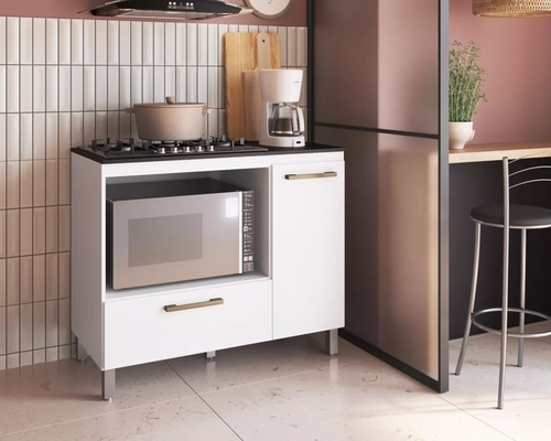Balcao Cadorin 105 Para Forno E Cooktop Ctpo Branco