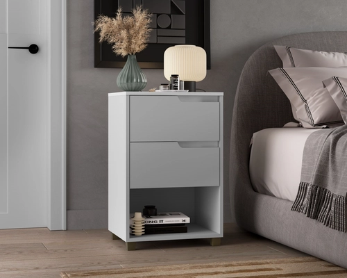 Mesa De Cabeceira Da Vinci 2Gat Brancobranco Sob 512.0007