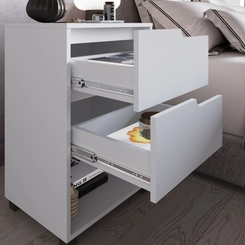Mesa De Cabeceira Da Vinci 2Gat Brancobranco Sob 512.0007