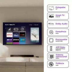 Tv Multi Smart 50 4K Tl059M Roku Pto