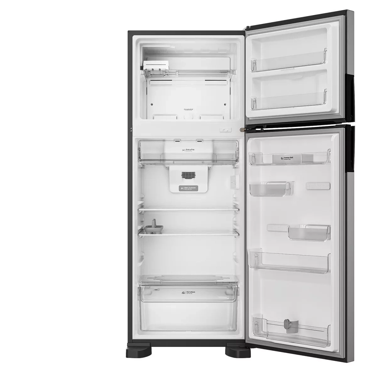 Geladeira Consul Crm53Mk 455Lts Cinza Frost Free