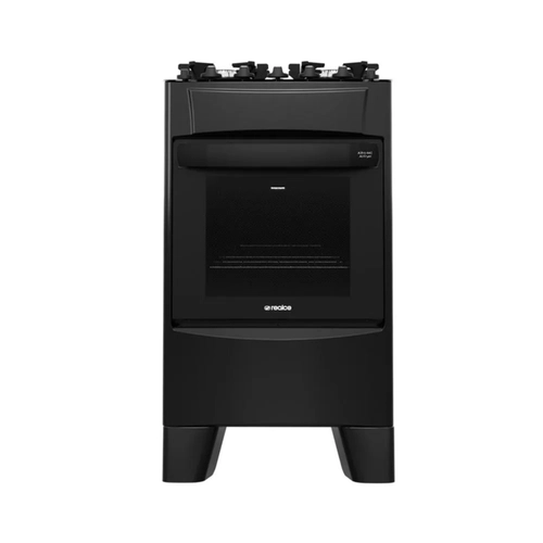 Fogao Realce 4B Alpro Preto Mesa Gas Forno Eletrico Airfryer