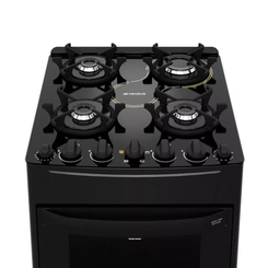 Fogao Realce 4B Alpro Preto Mesa Gas Forno Eletrico Airfryer