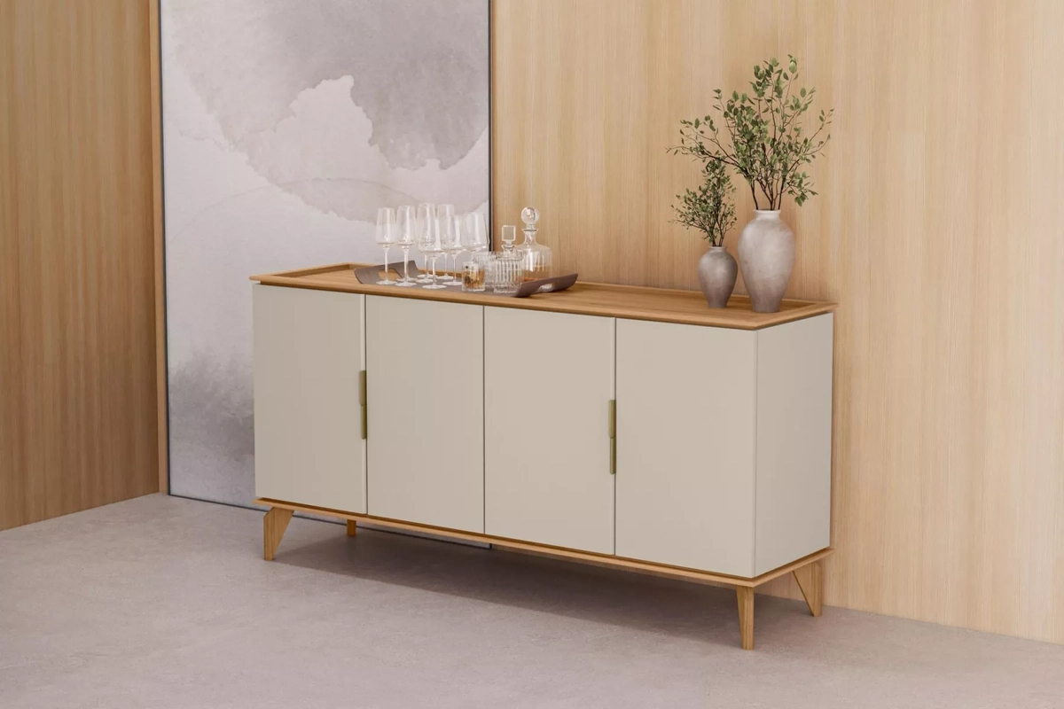 Buffet Linea Evora 1.60  Jequitibaoff White Fosco