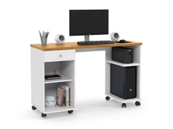 Mesa De Computador Patrimar Million Branco/Cinamomo