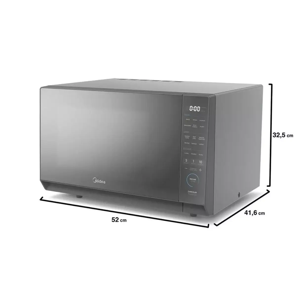 Forno Microondas Midea Mhs35S2 35L Prata Espelhado