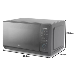 Forno Microondas Midea Mhp20S2 20L Prata Espelhado