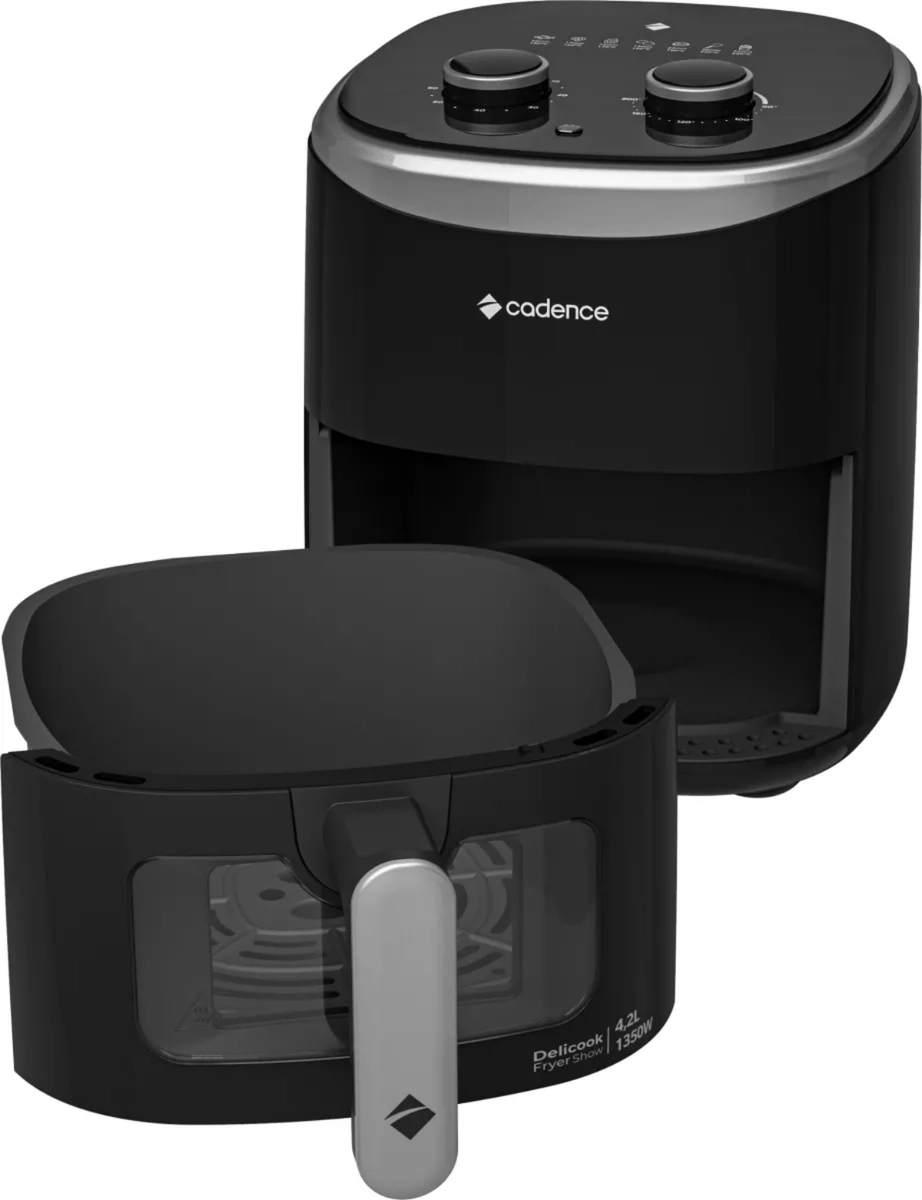 Fritadeira Cadence Frt430 4,2L 1350W C Visor Delicook Fryer Show