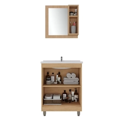 Conjunto De Banheiro Ozini Viena 60 Carv Nat Arenas