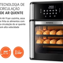 Fritadeira Mondial Oven 12Lts Air Fryer Afon-12L-Bi