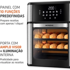 Fritadeira Mondial Oven 12Lts Air Fryer Afon-12L-Bi