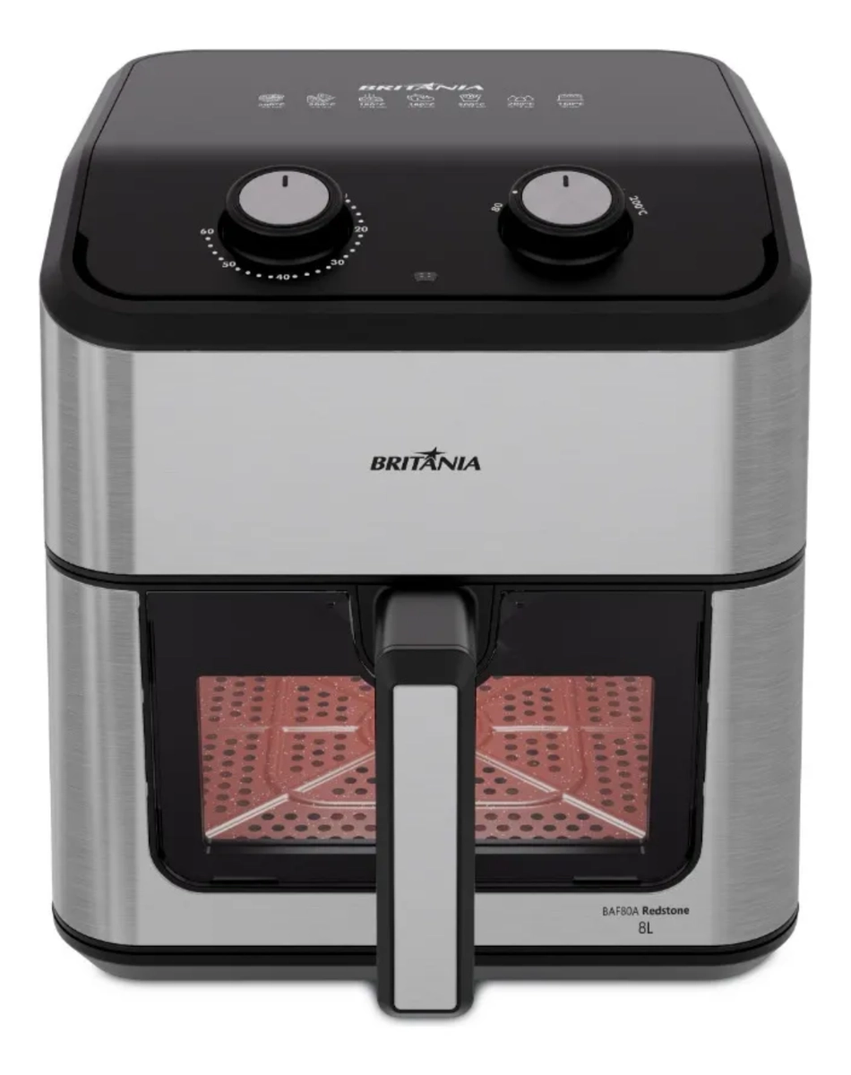 Fritadeira Britania Air Fryer 8Lts 2000W Baf80A
