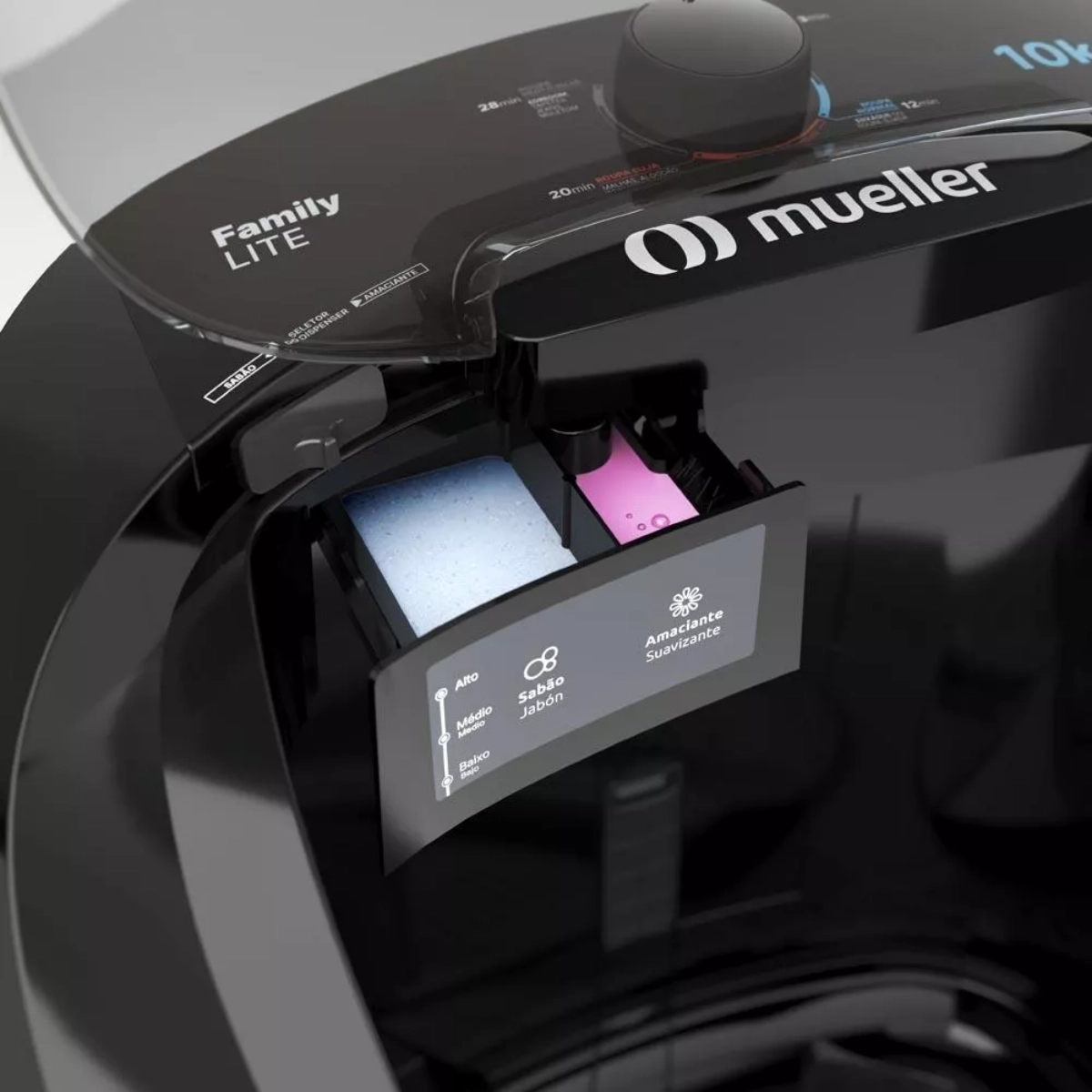 Lavadora Mueller Family Lite 10Kg Preta 110V