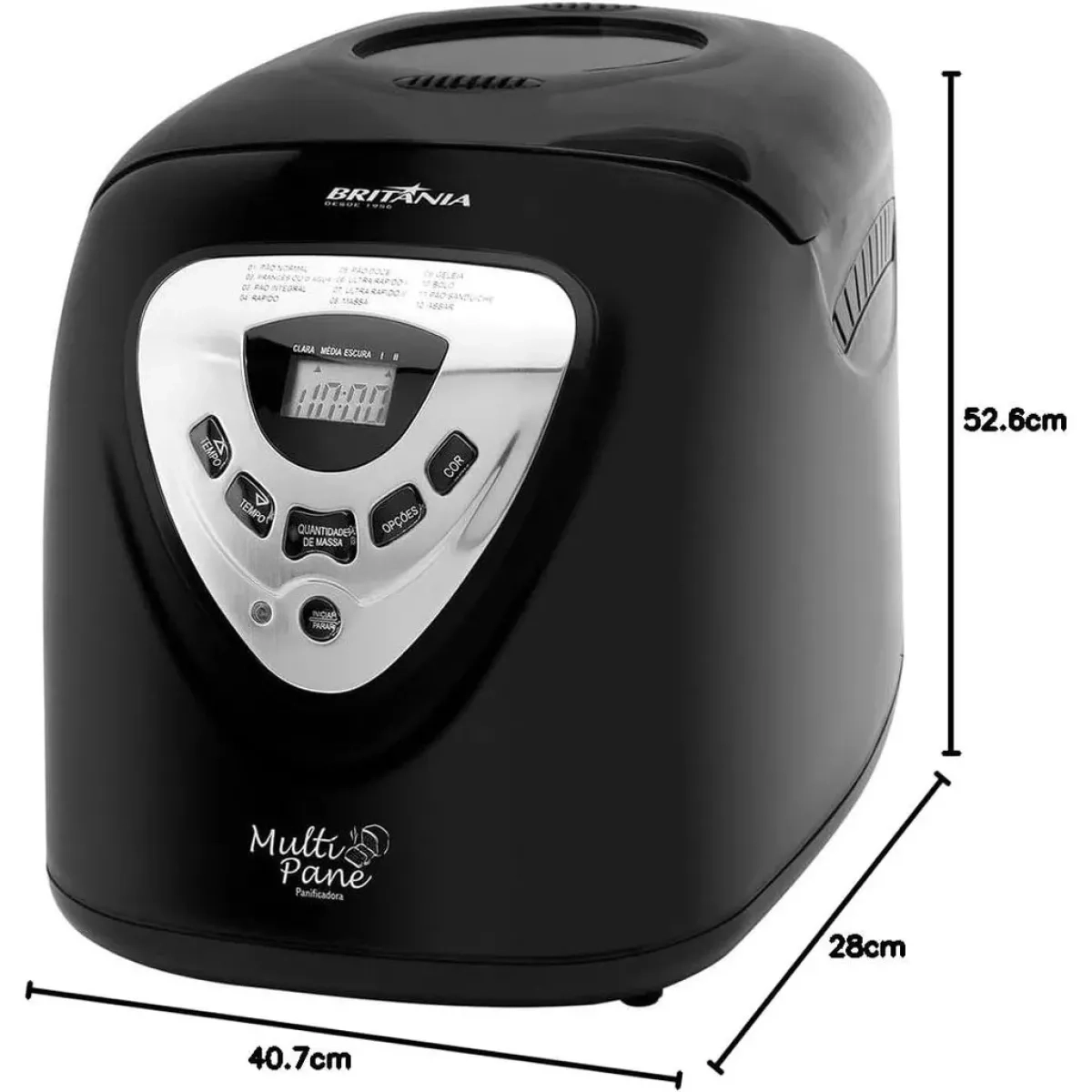 Panificadora Britania Multipane 2P Preta 110V