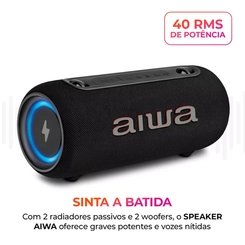 Caixa Aiwa Speaker Sp04Lb 40W Ipx5 Pto