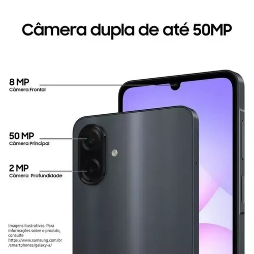 Smartphone Samsung A07 4G 128Gb Sma075Mzkpzto Pto
