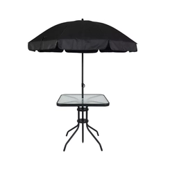 Conj Petropolis Belfix 4 Cad Alum Mesa Quadrada Ombrellone Pr 86207
