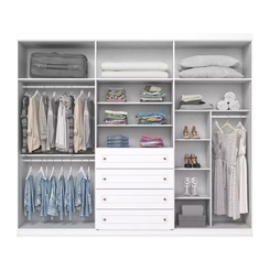 Guarda Roupa Henn Americano 06 Portas Branco D205-05
