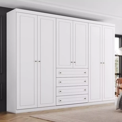 Guarda Roupa Henn Americano 06 Portas Branco D205-05