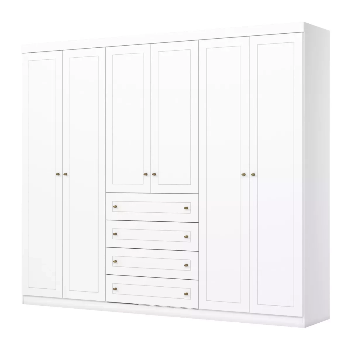 Guarda Roupa Henn Americano 06 Portas Branco D205-05