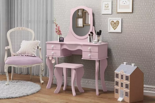 Penteadeira Patrimar Princesa Rosa Sob