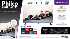 Tv Philco Smart 43 Fhd P43Kra Roku Pto