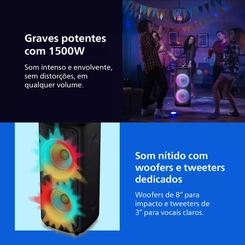 Caixa Philips Party Speaker Tax4000 1500W Pto