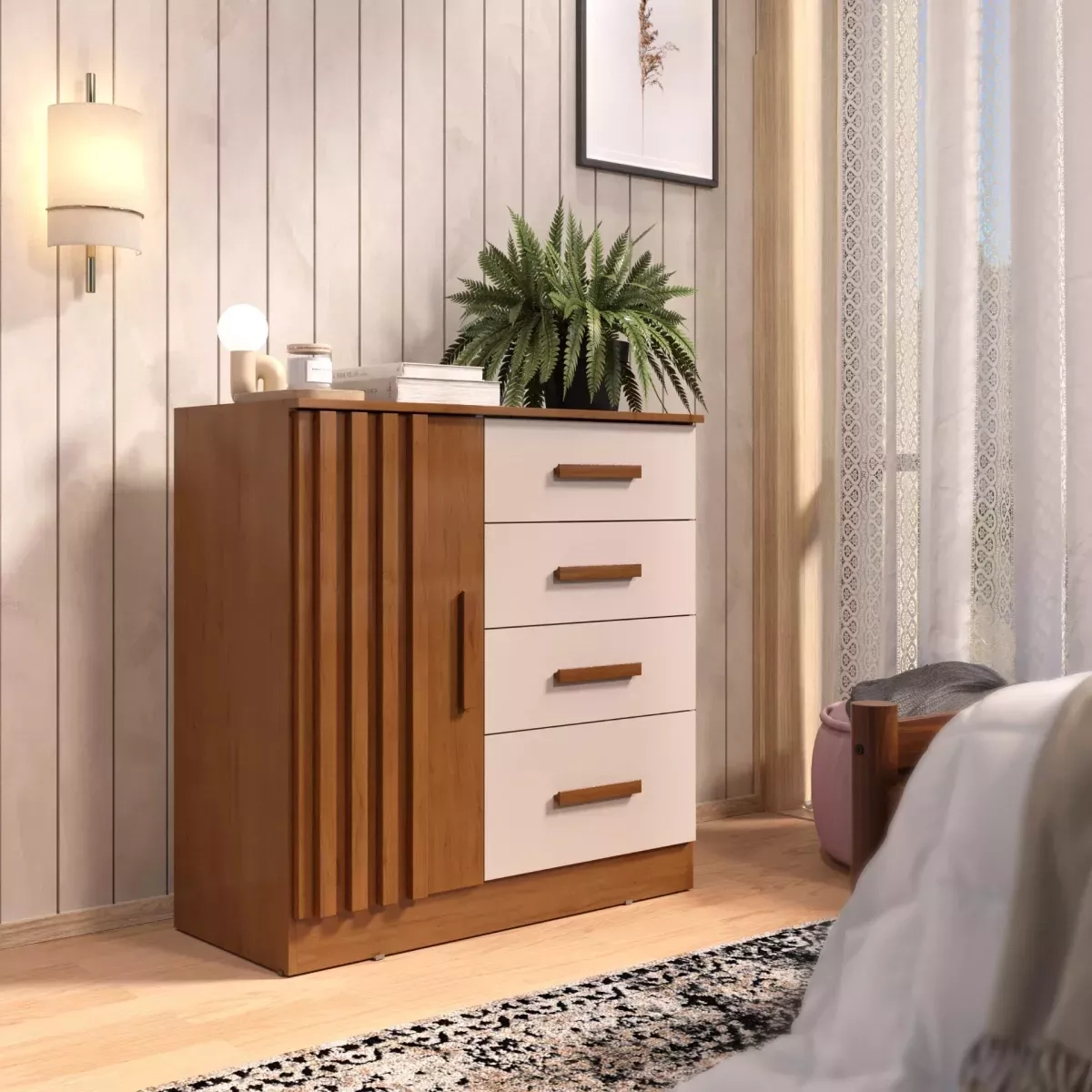 Comoda Curitibanos Madri 1 Pt  4 Gav Noceoff White