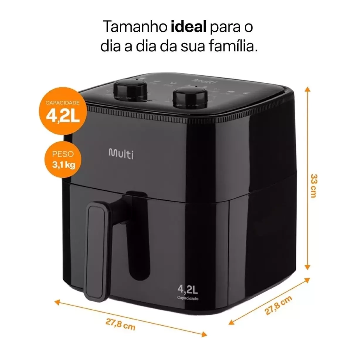 Fritadeira Multi 4.2Lts 1350W Go053 Funcao 4X1