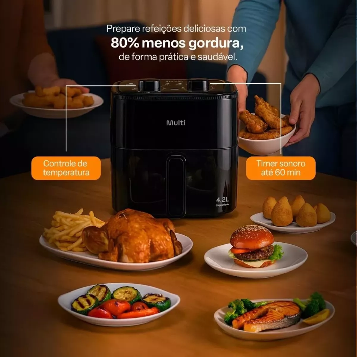 Fritadeira Multi 4.2Lts 1350W Go053 Funcao 4X1