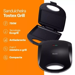 110V Sanduicheira Multi Tostex Grill 750W Ce043