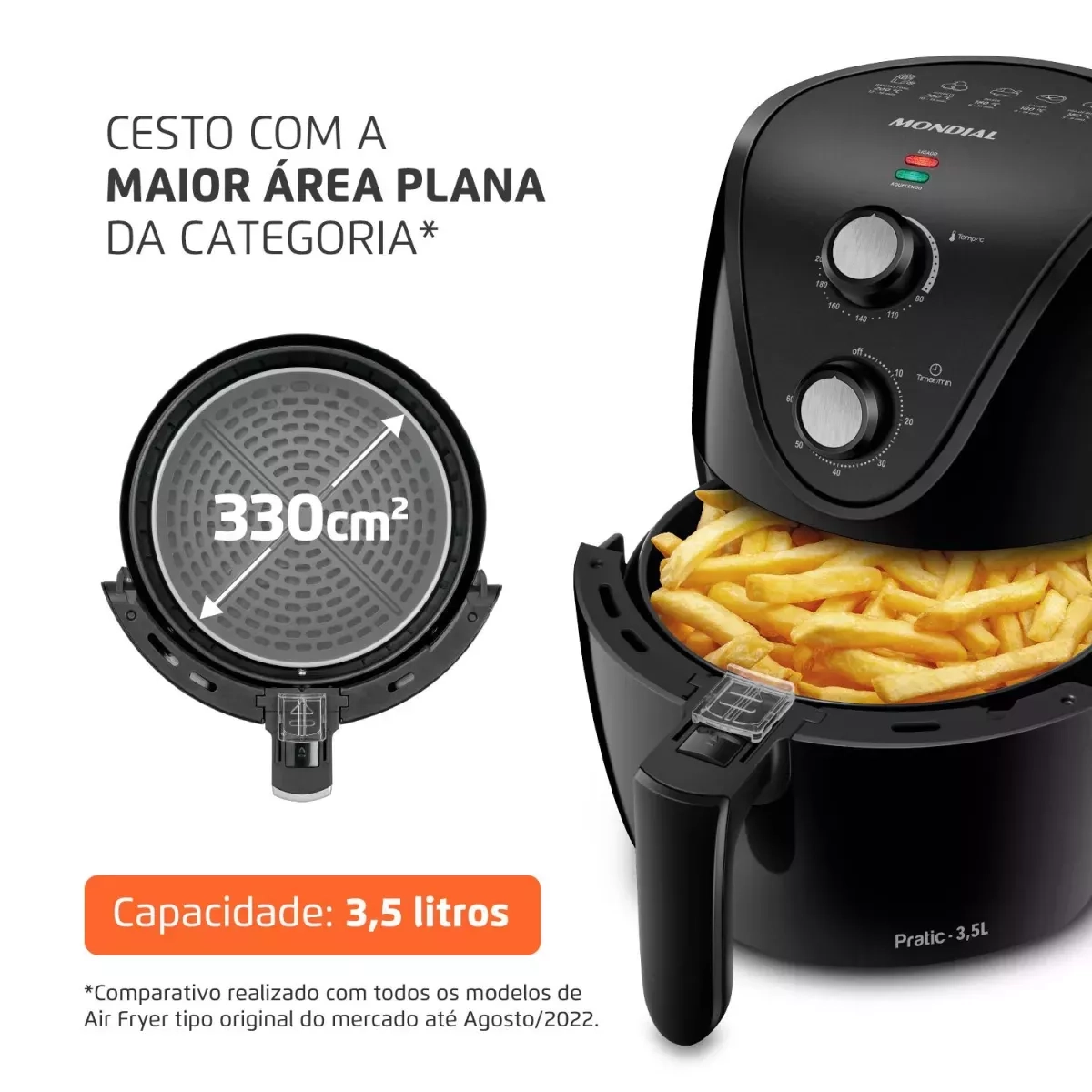 Fritadeira Mondial 3,5Lts 1500W Af-35-Bf