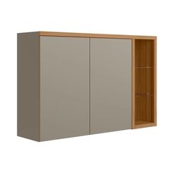 Armario Aereo Linea Allure 1.20 2Pt Jequitiba Gris