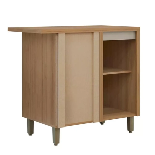 Balcao Canto 93Cm Linea Allure Jequi Gris Fosco