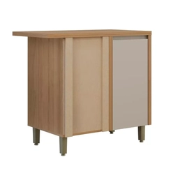Balcao Canto 93Cm Linea Allure Jequi Gris Fosco