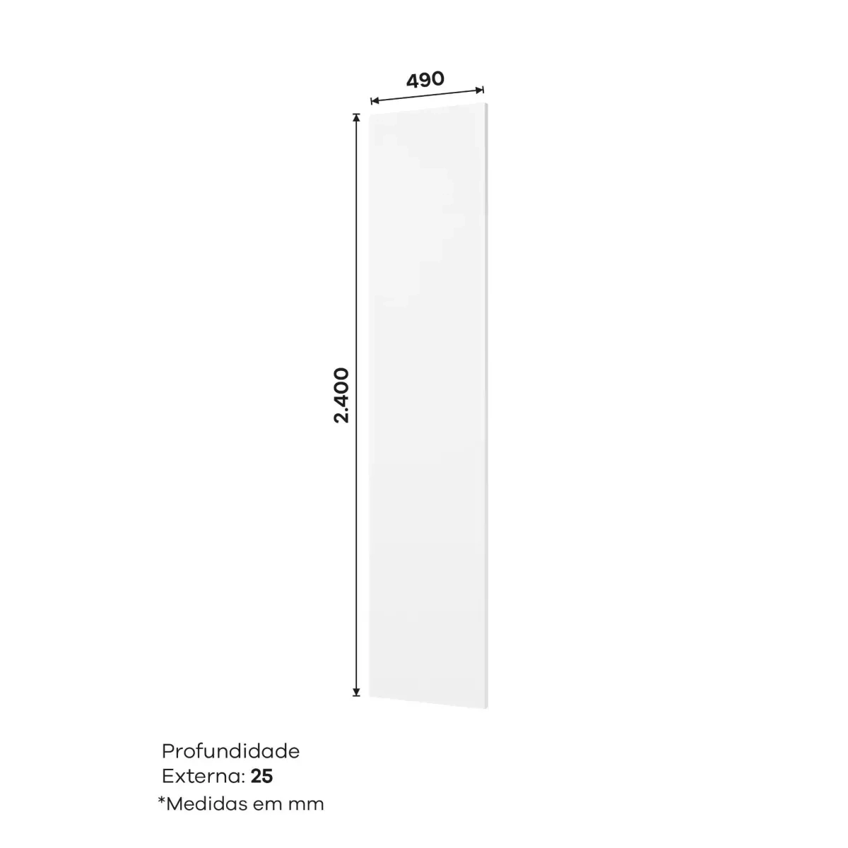 Lateral Henn 490Mm Branco Hp C429-05