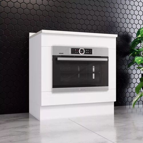 Balcao Henn Americana 80Cm Embutir Forno Branco C367-05