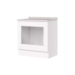 Balcao Henn Americana 80Cm Embutir Forno Branco C367-05