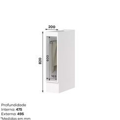 Balcao Henn Americana 20Cm Branco C371-05