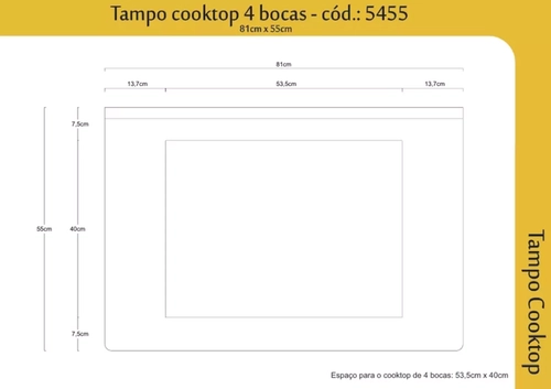 Tampo Aj Rorato Cooktop Pfogao 4Bc Travertino