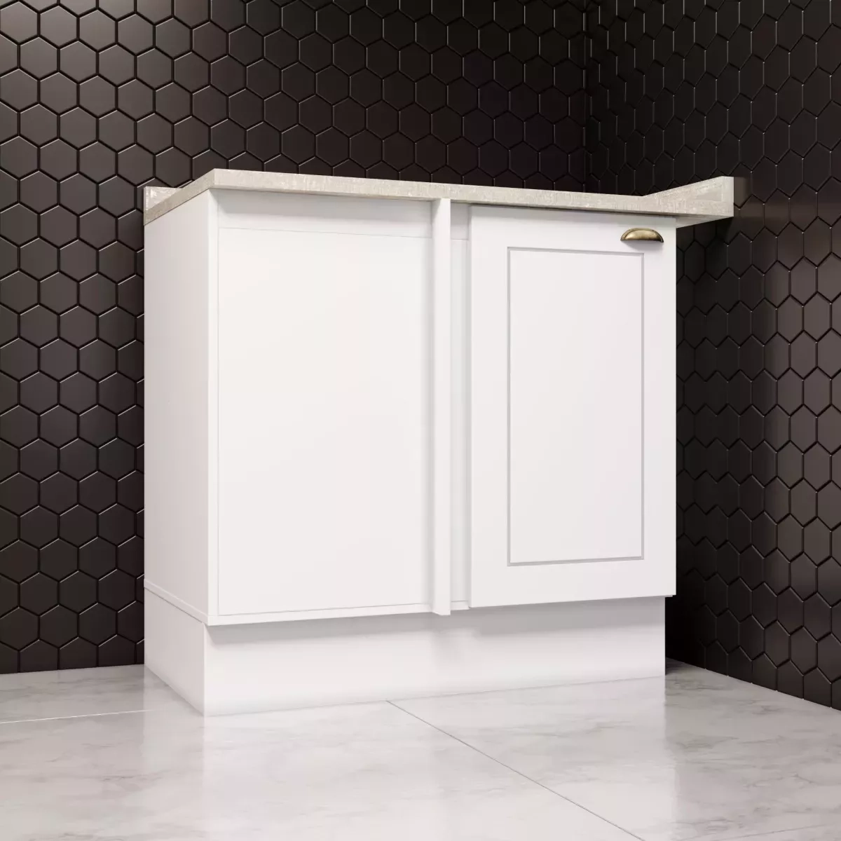 Balcao Henn Americana Canto Reto  Branco