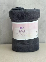 Manta Bella Duo Plush Liso 1.80Mx2.20M Chumbo