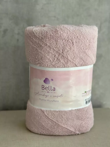 Manta Bella Duo Plush Casal 1.80Mx2.20M Rose